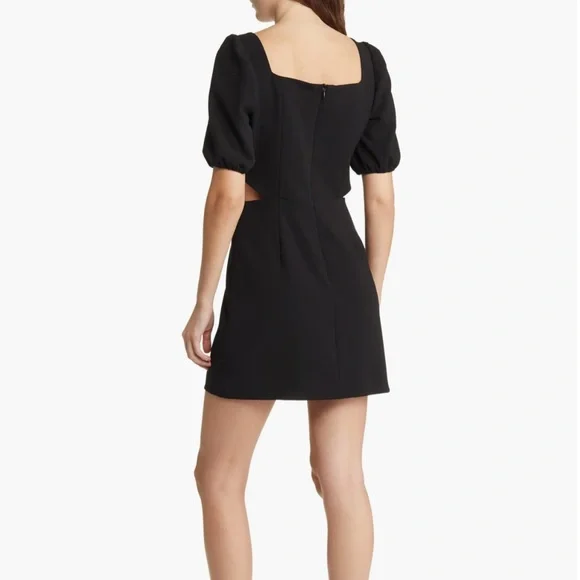 French Connection Whisper Sweetheart Puff Sleeve A-Line Mini Dress Size 8 - Picture 2 of 6